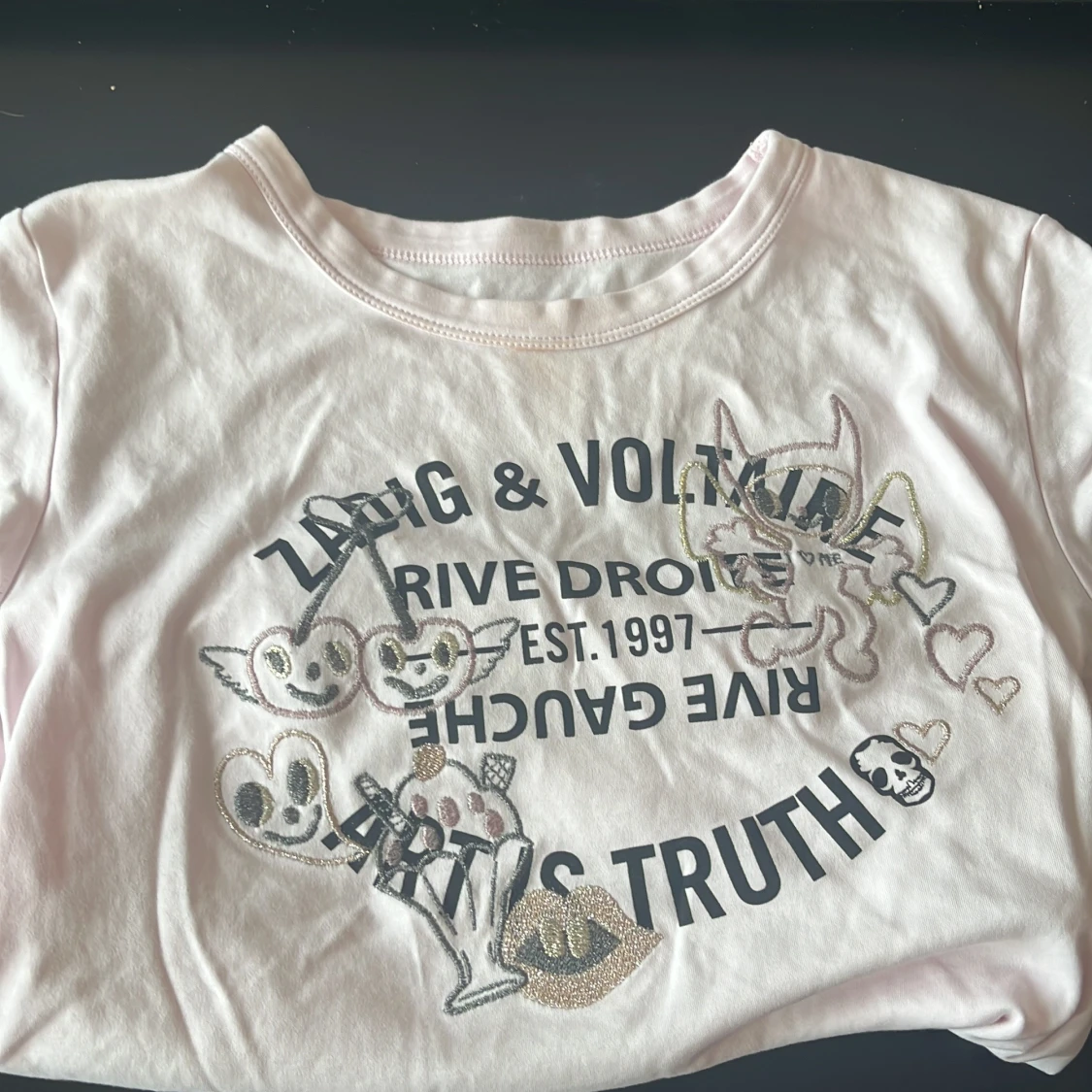Ljusrosa Zadig & Voltaire t-shirt XS - 4