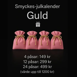 Julkalender  -  (Obs Förbeställning) 🎄✨ Smyckes-Julkalender ✨🎄 24 luckor fyllda med överraskningar – allt från örhängen, ringar, halsband till armband. Perfekt att ge bort eller unna sig själv i december! 🎁 Totalt värde: ca 900–1200 kr 💎 Innehåll: varierande smycken i stilren design 📦 Begränsat antal 📩 Skriv privat vid intresse! Vill du att jag gör flera olika versioner
