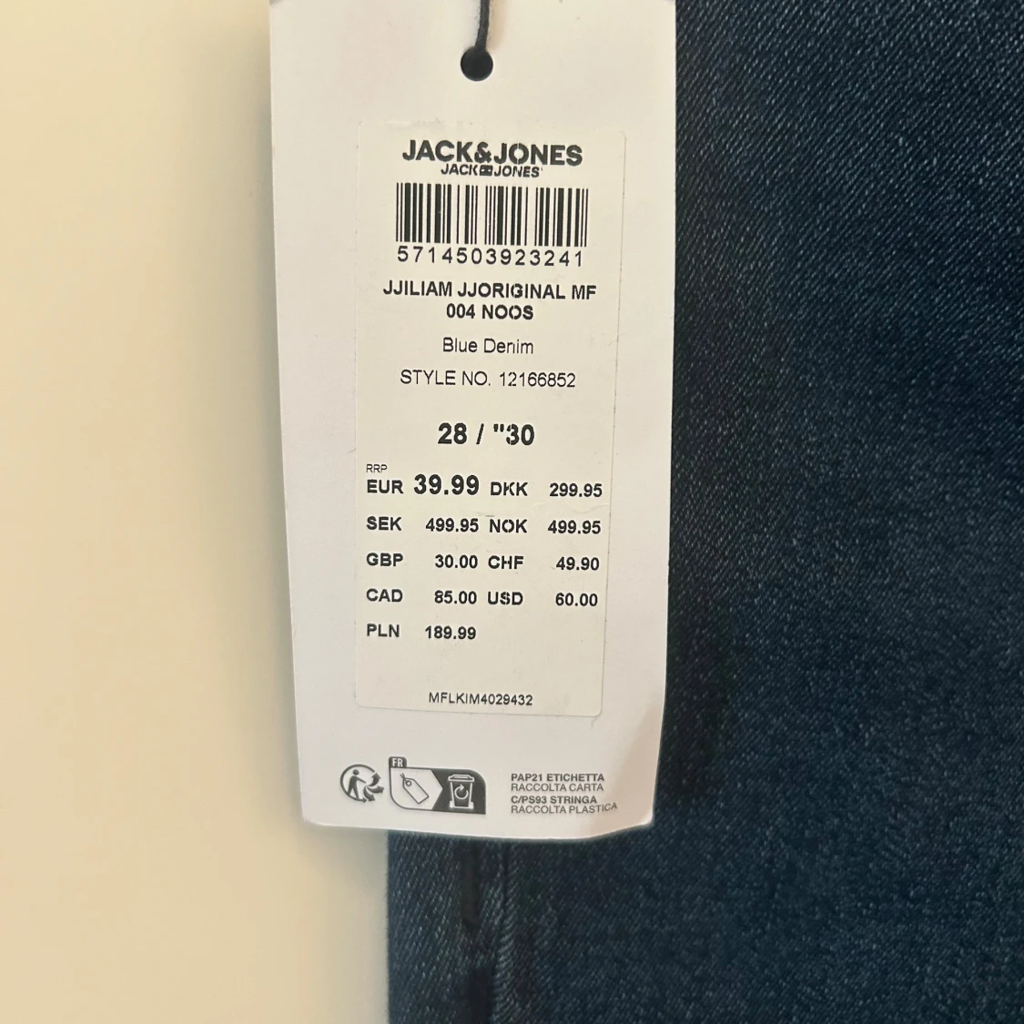 Jack & Jones Skinny Liam jeans blå - 1