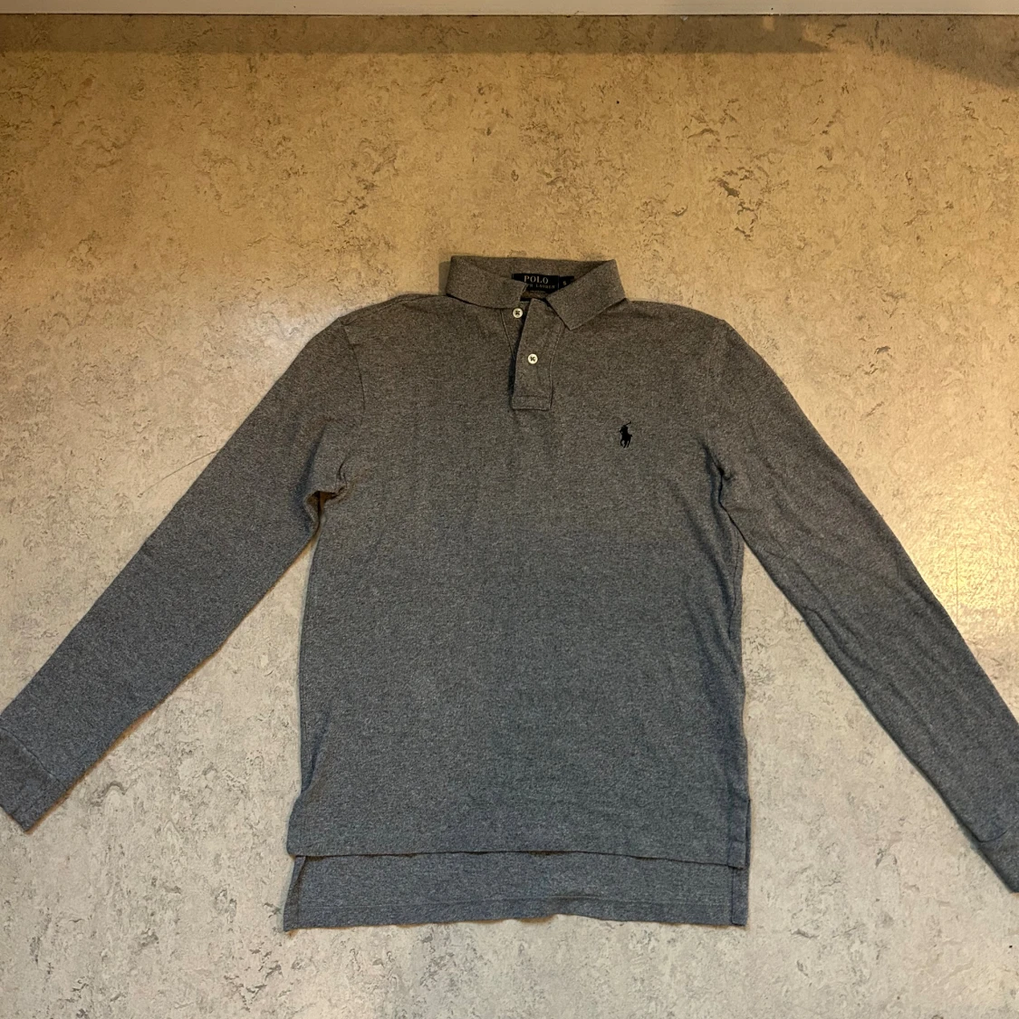 Ralph Lauren Grå långärmad pikétröja  - 1