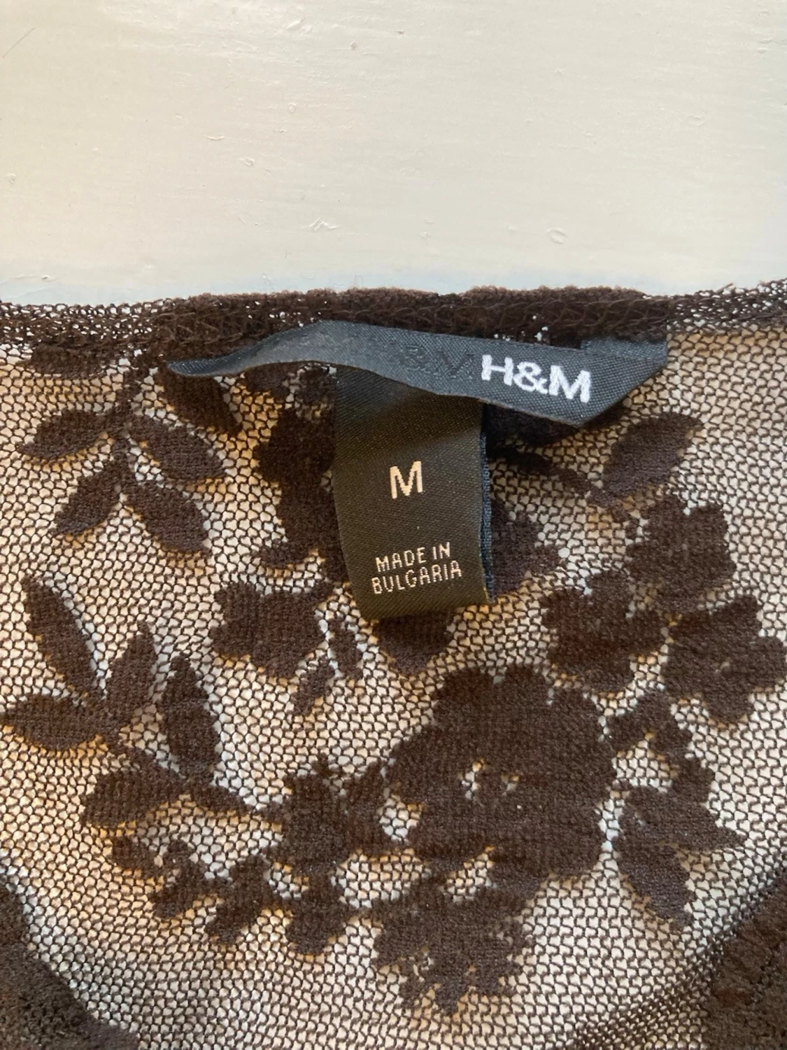 🍒Brun v-ringad babydoll spetsblus🍒 - 2