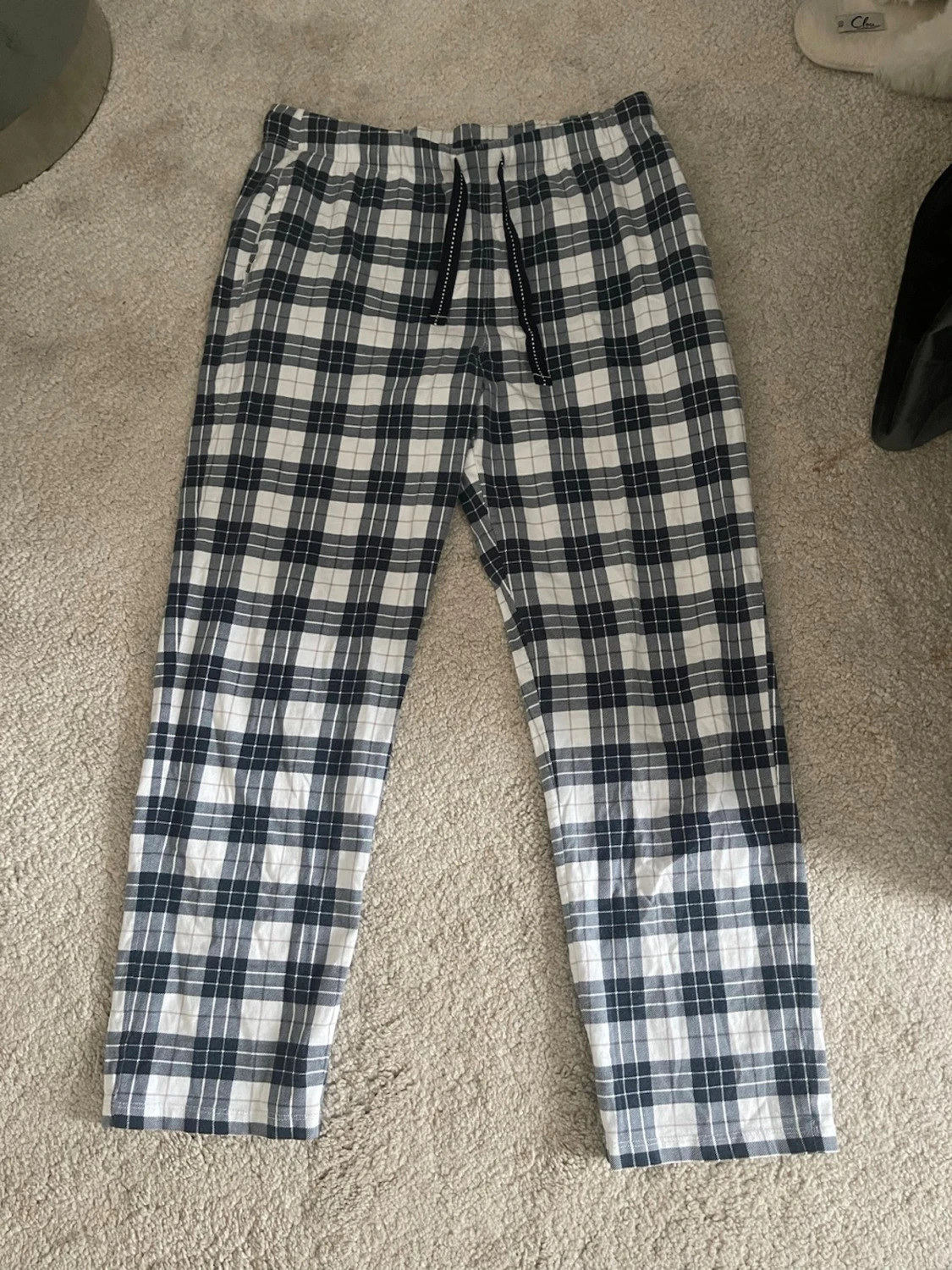 Rutiga pyjamasbyxor i bomull