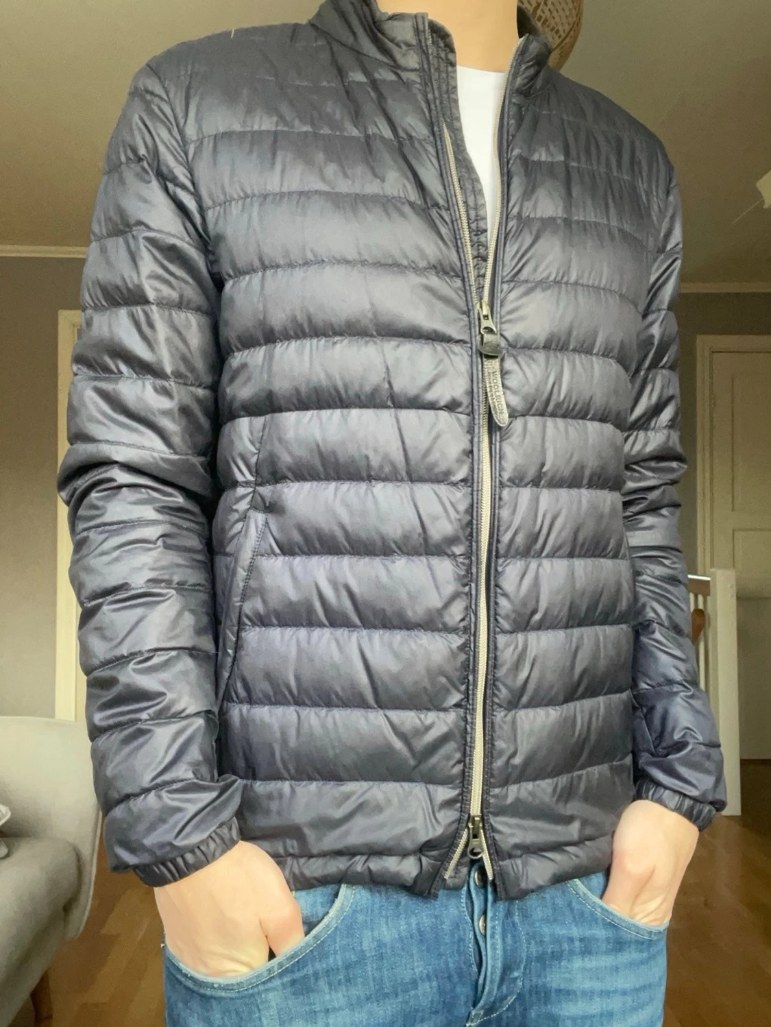 Woolrich quiltad lättviktsjacka / cardigan – strl S - 3