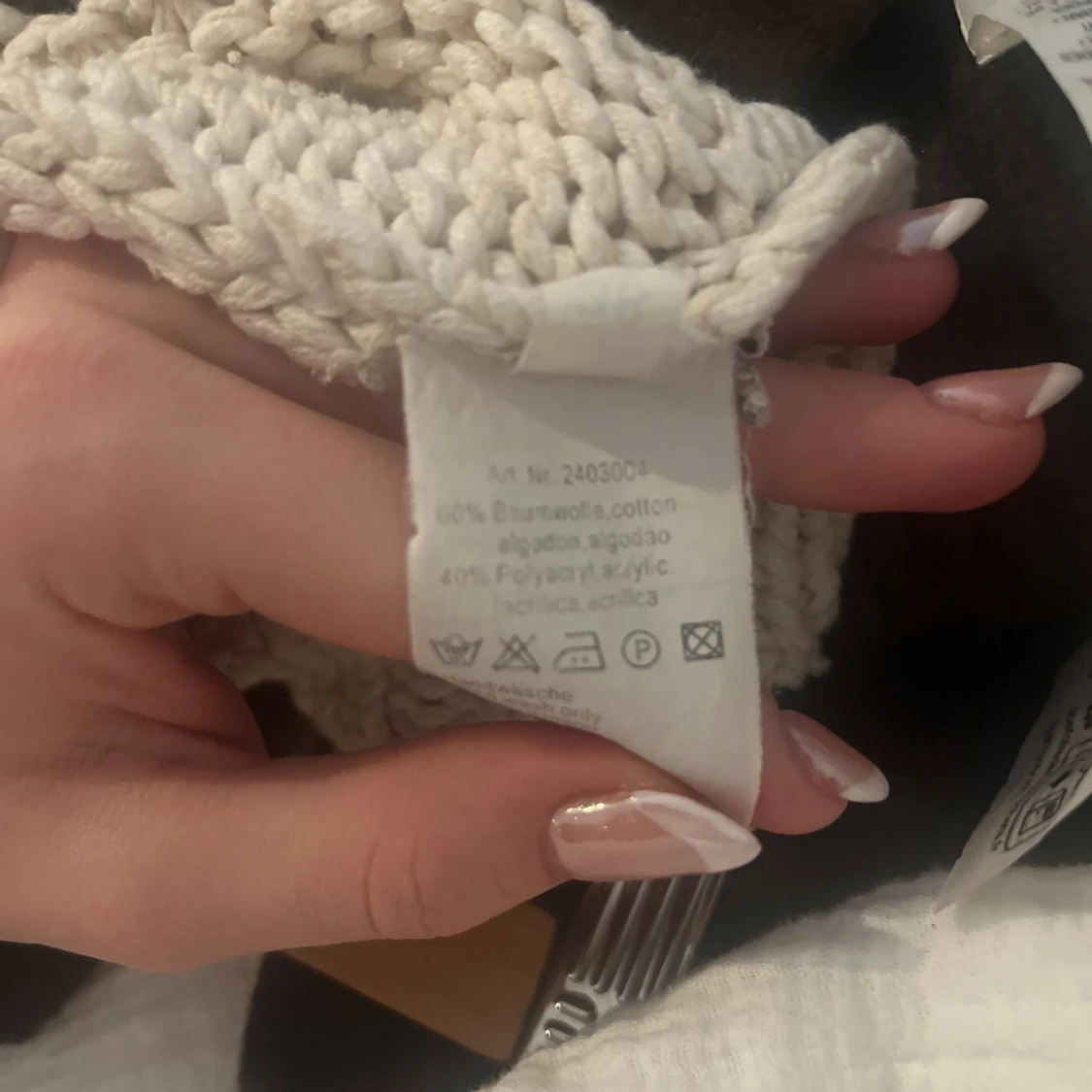 Beige stickad tröja från Oui Moments - 2