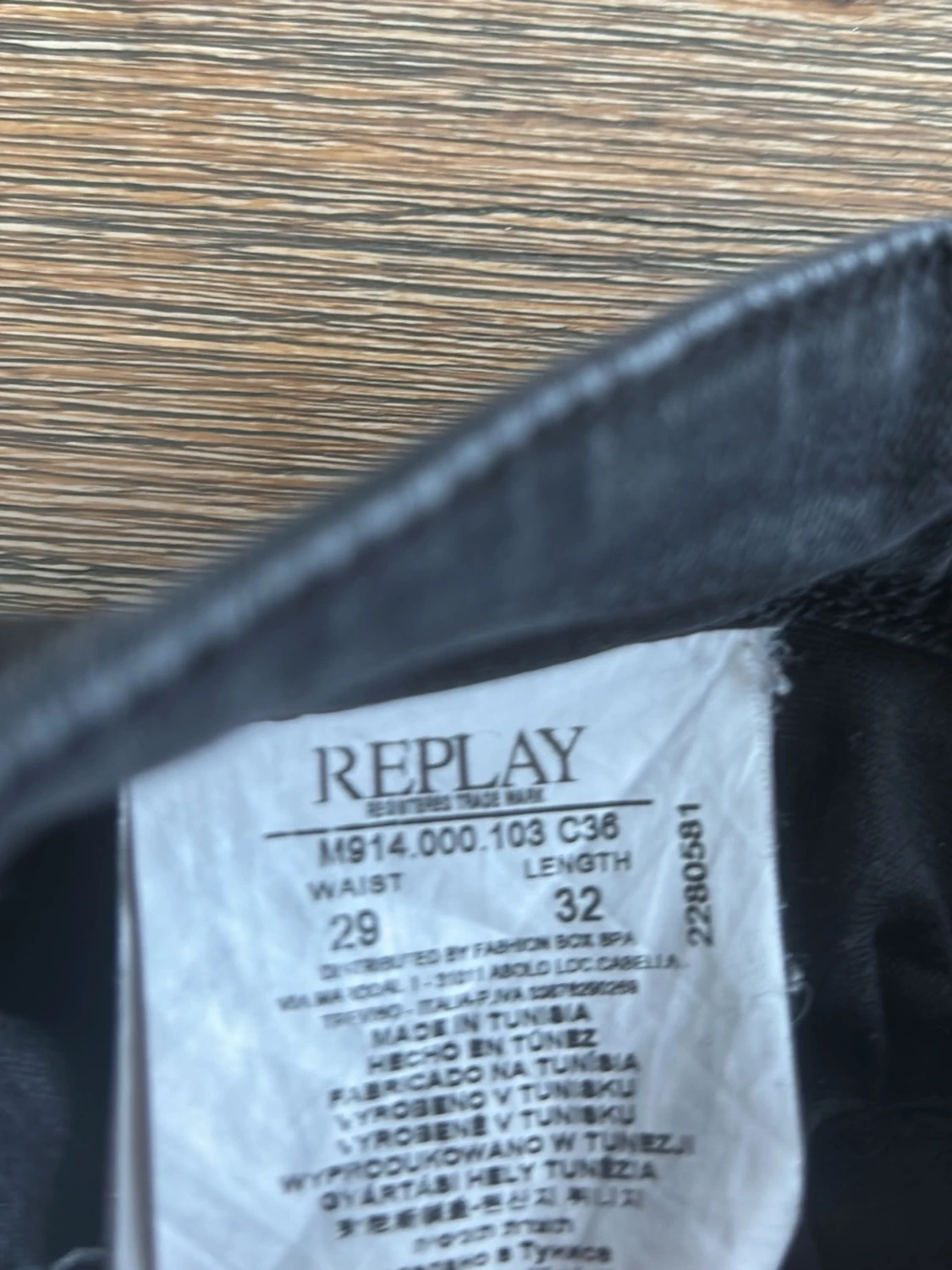 Svarta Replay jeans, storlek 29/32