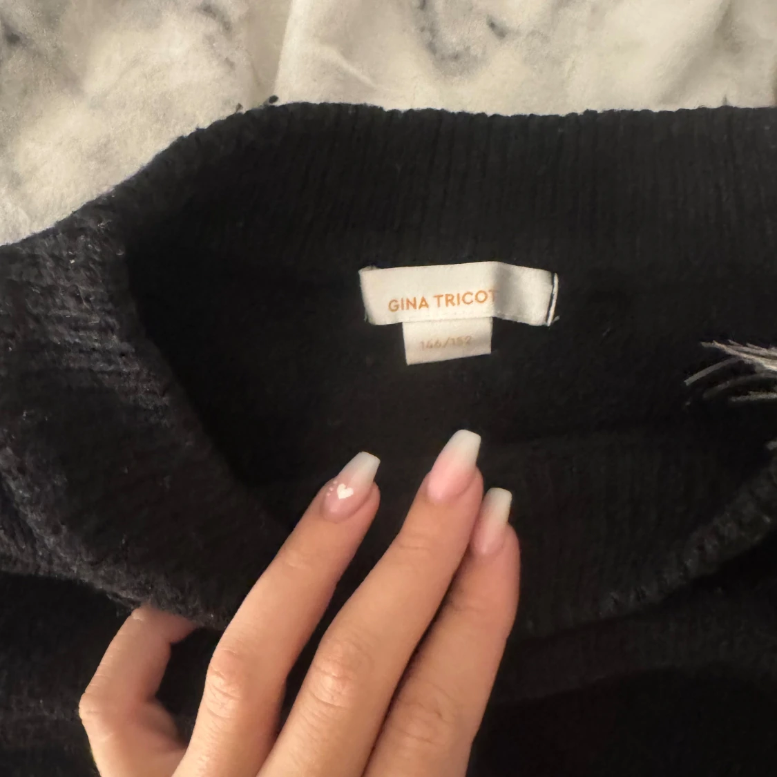 Svartvit randig stickad tröja Gina Tricot - 2