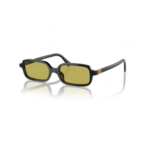 Miu Miu - Miu Miu regards square sunglasses. Black/ olive green. 