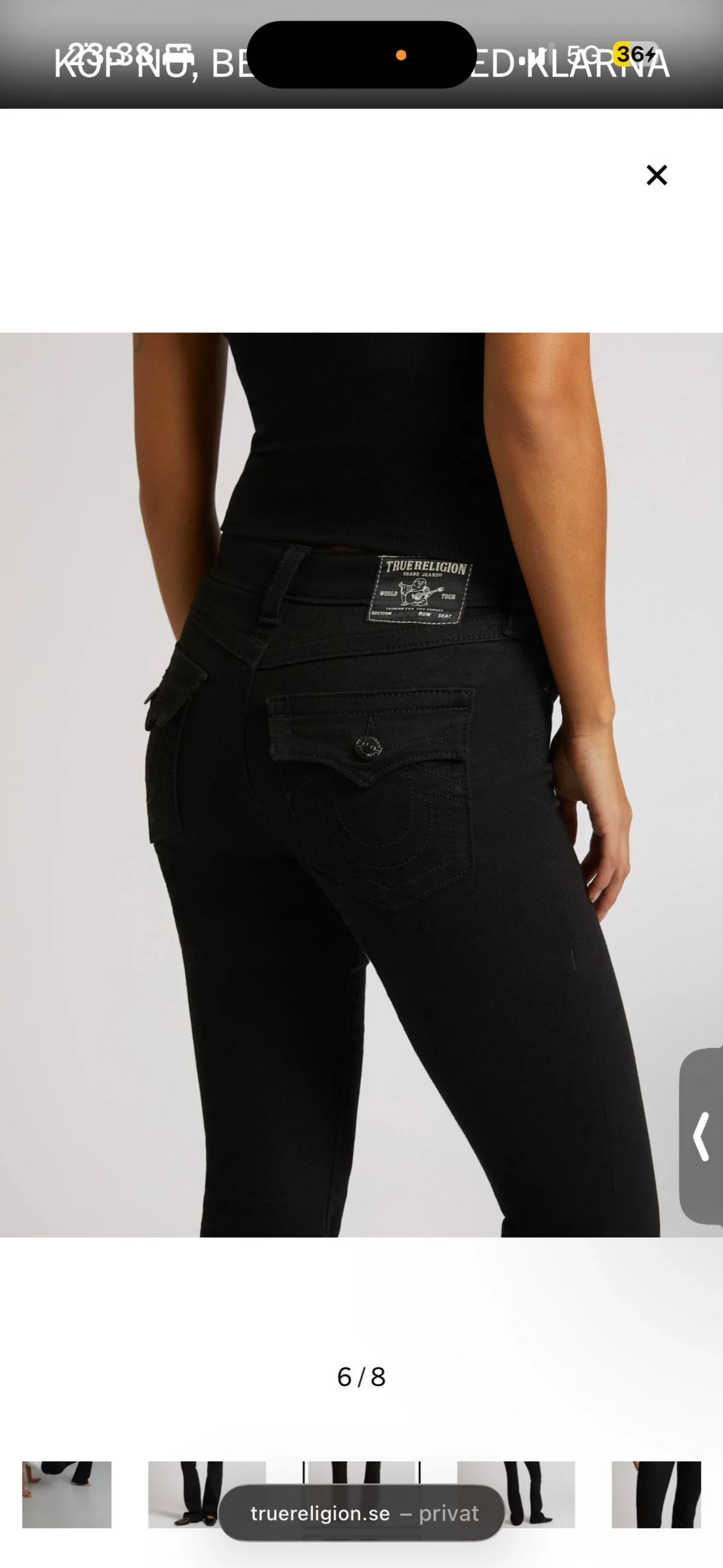 Svarta bootcut jeans från True Religion