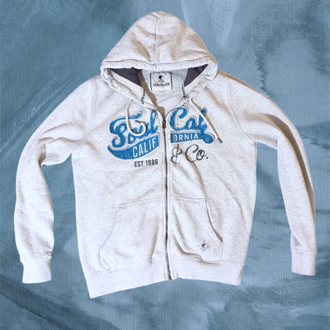 SoulCal&Co ljusgrå hoodie