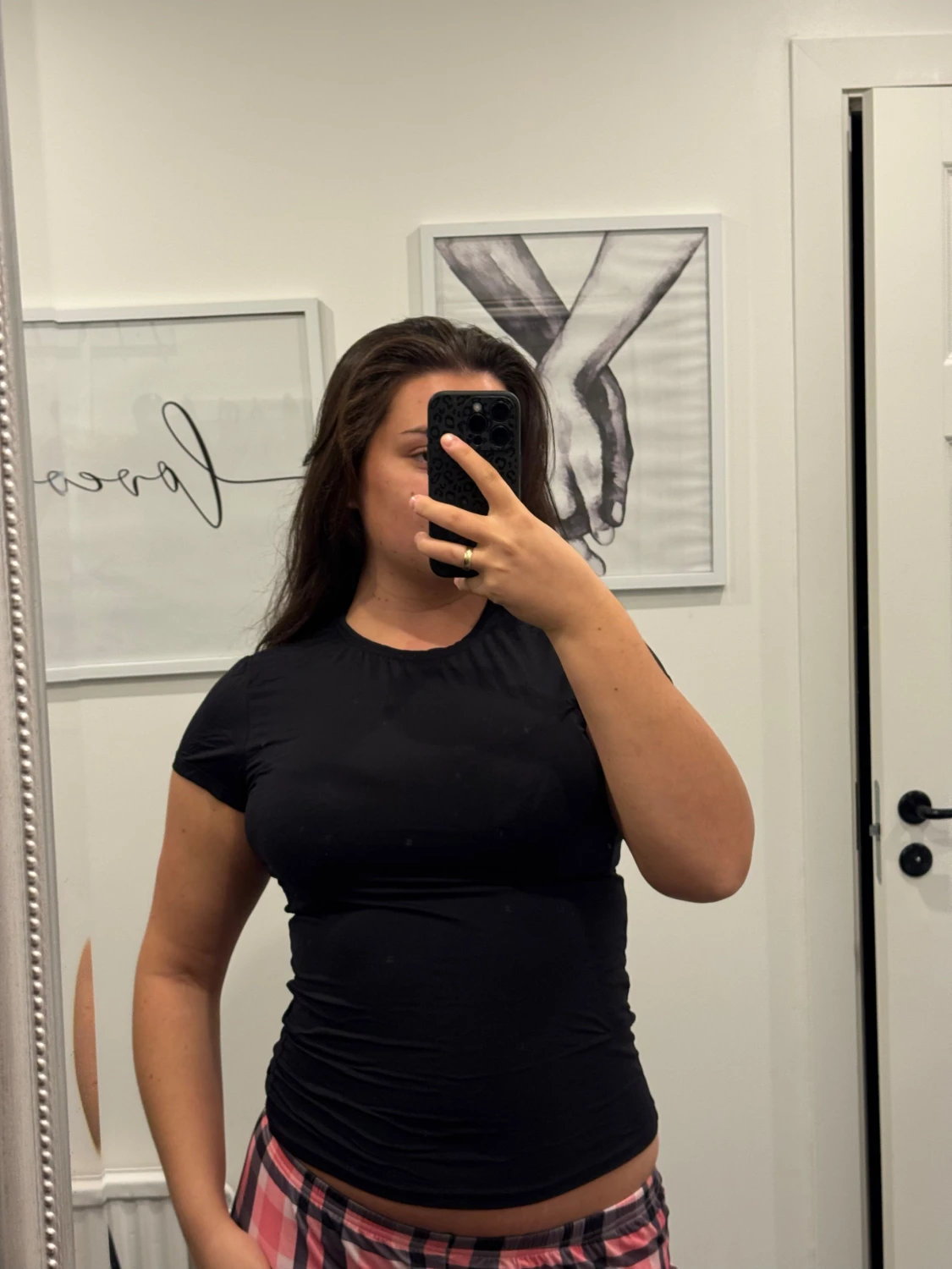 Svart tight t-shirt i stretch