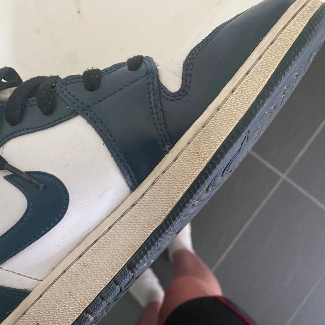 Nike Air Jordan 1 Mid blå/vit - 2