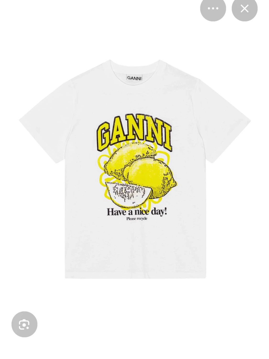Vit Ganni t-shirt med citrontryck