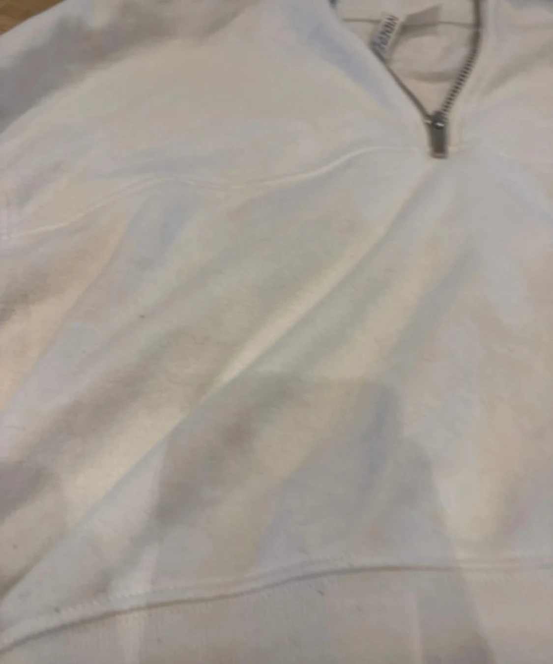 Vit croppad half zip från H&M Divided - 1