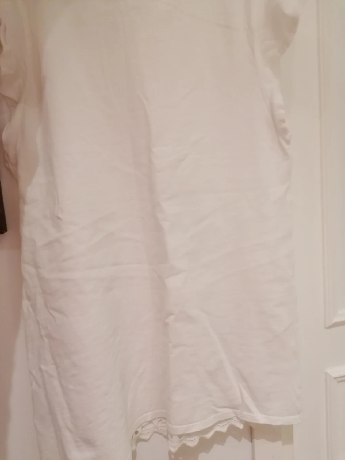 Vit broderad blus   - 3