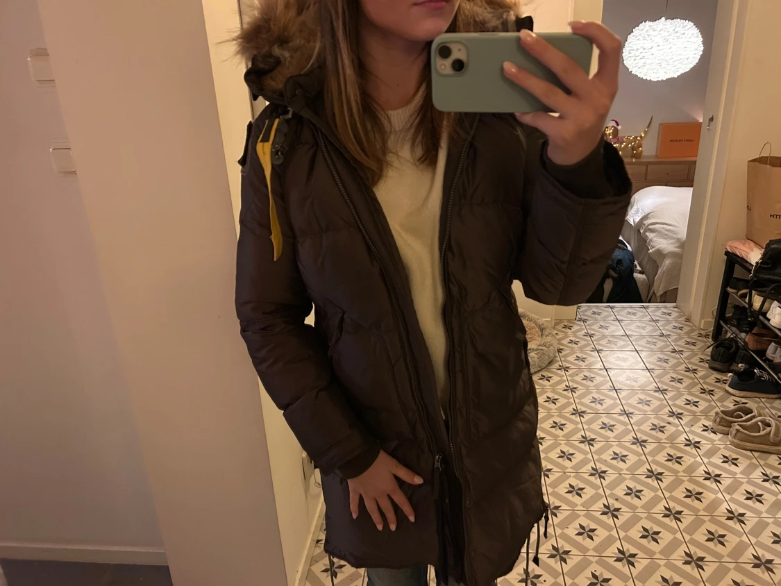 Parajumpers brun dunjacka med päls  - 3