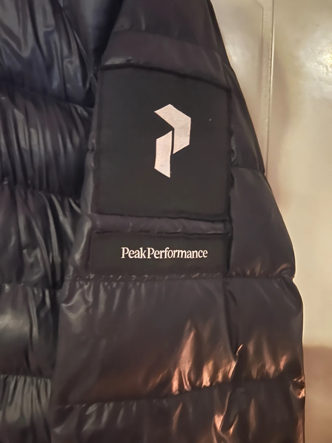 Svart glansig dunjacka Peak Performance herr (mörklblå) - 1