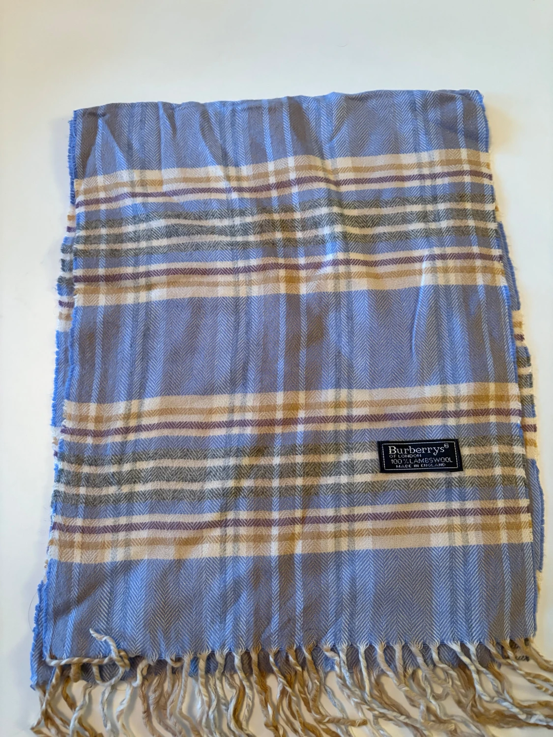 Rutig blå halsduk från Burberrys - 1