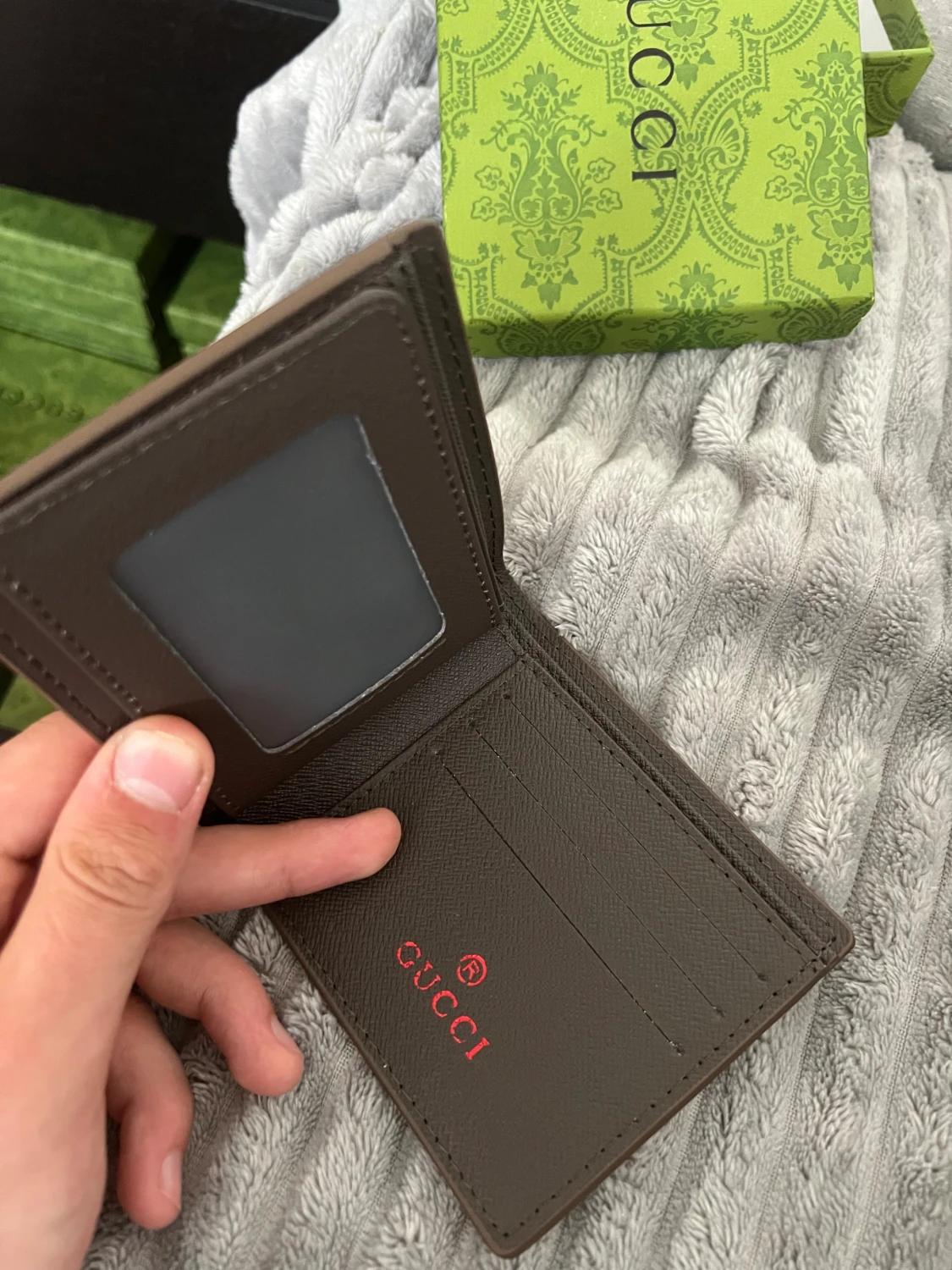 Svart/beige tiger plånbok  - 1