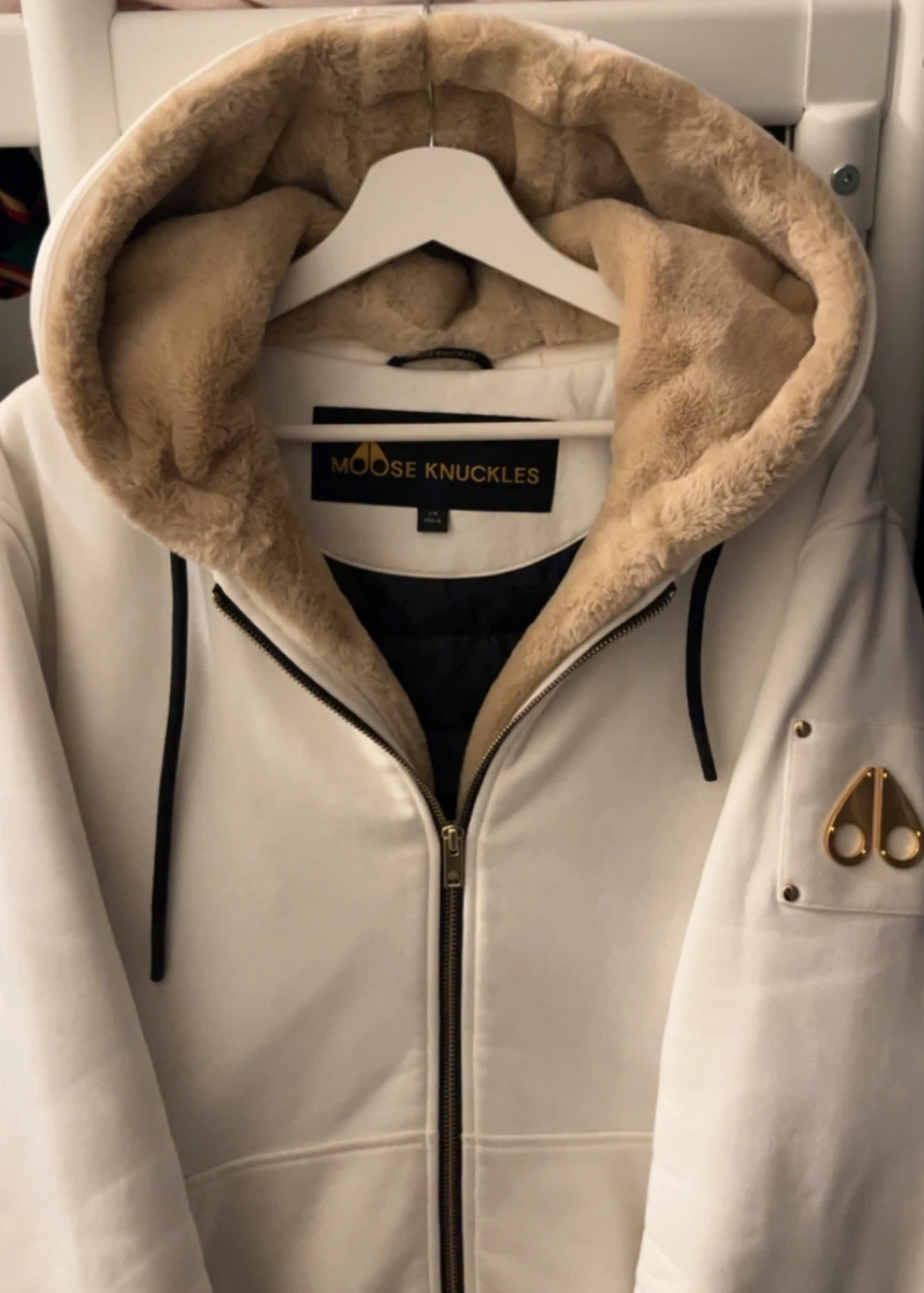 Vit och beige Moose knuckles bunny jacka - 1