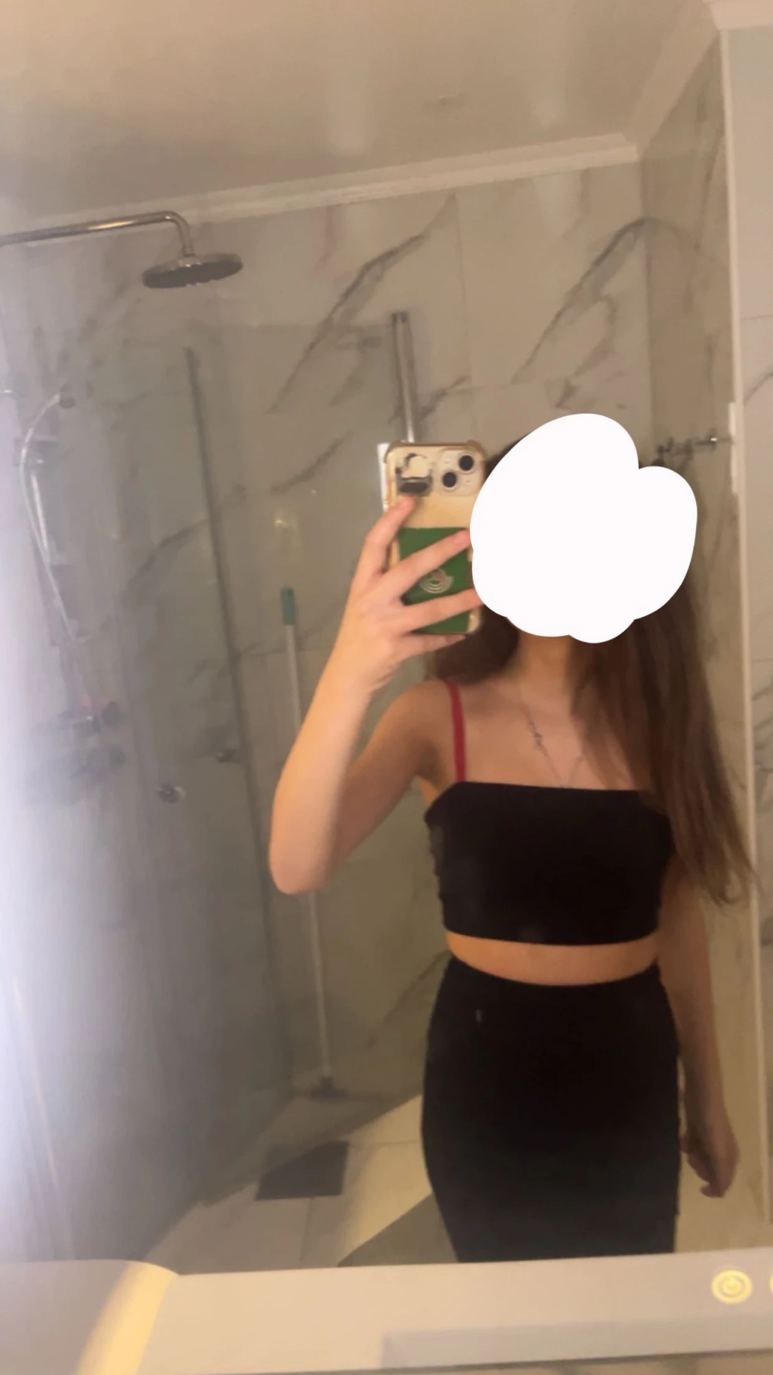 Svart kjol och topp sett