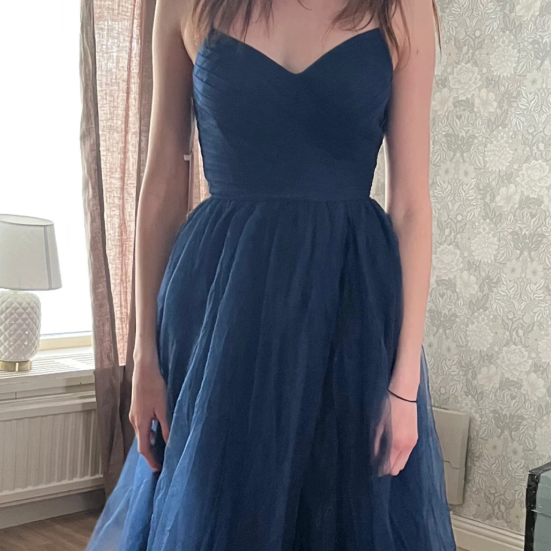 Marinblå balklänning