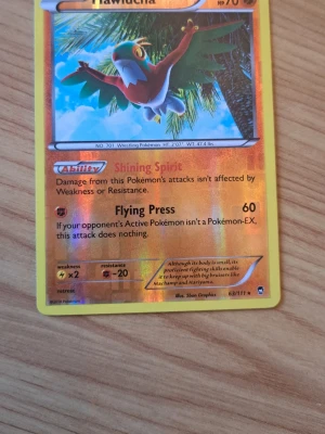 Hawlucha - Bilderna visar ett Pokémonkort (Hawlucha) och ingen väst. Kan därför inte ge någon västbeskrivning.