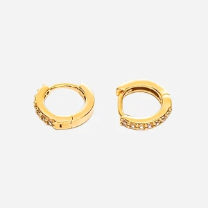 Small | Örhänge med stenar - 8 mm, cubic zirkonia stenar, 925 sterling silver