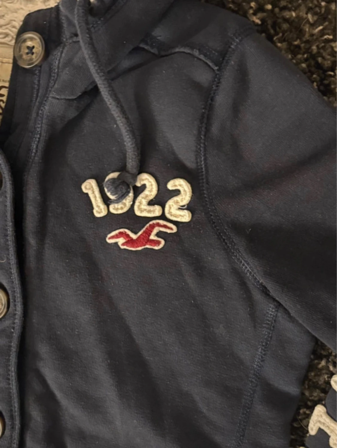 Mörkblå teddyjacka från Hollister XS - 1