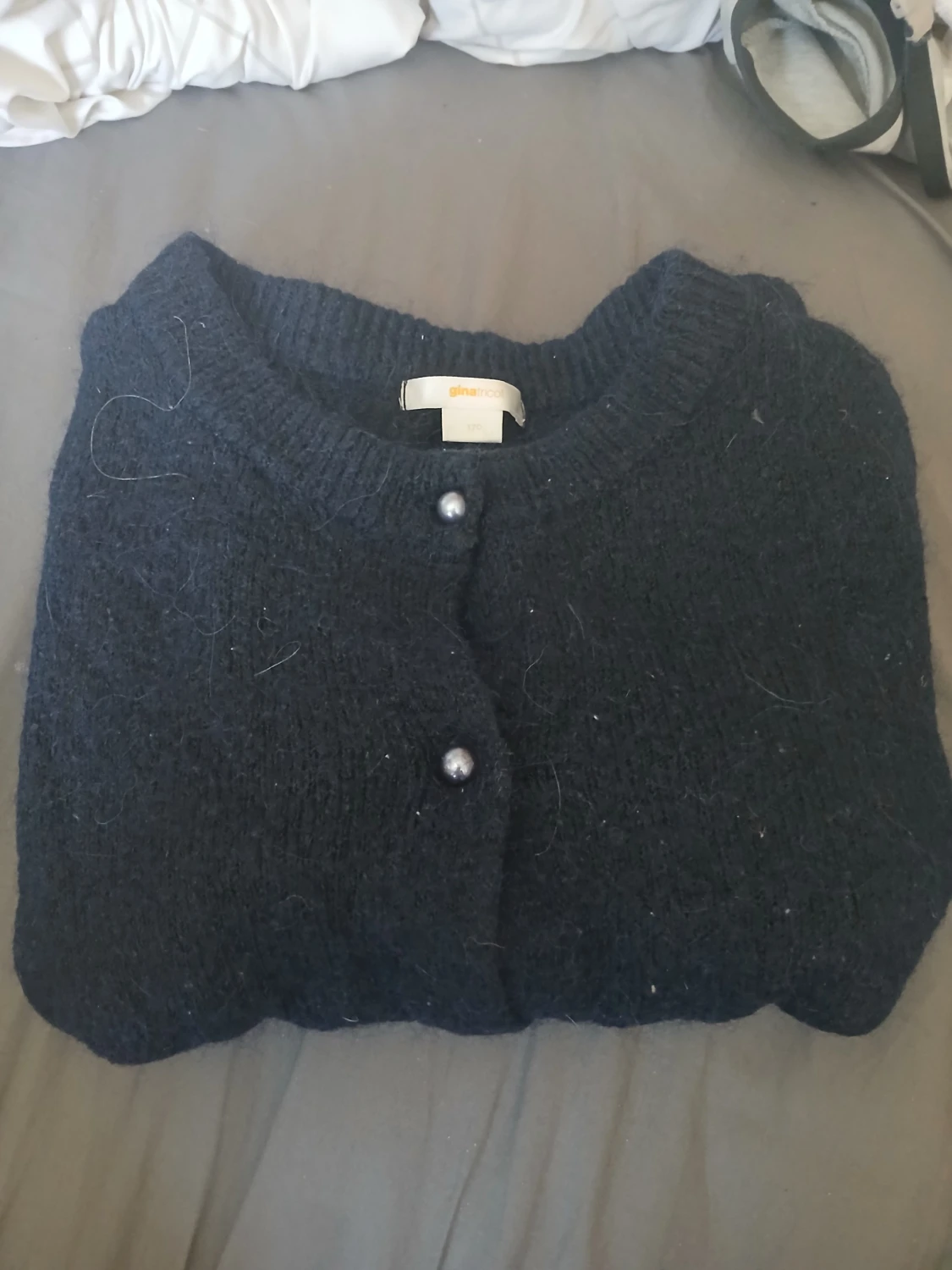 Mörkblå stickad kofta Gina Tricot - 1