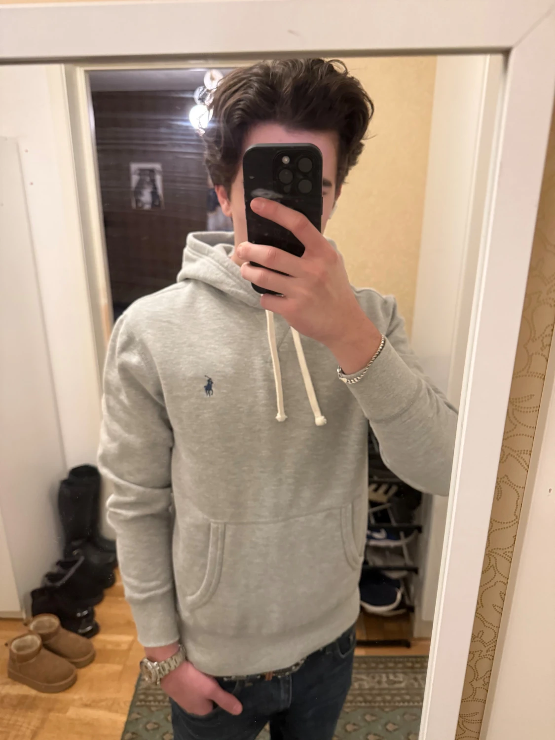 Grå Polo Ralph Lauren hoodie 