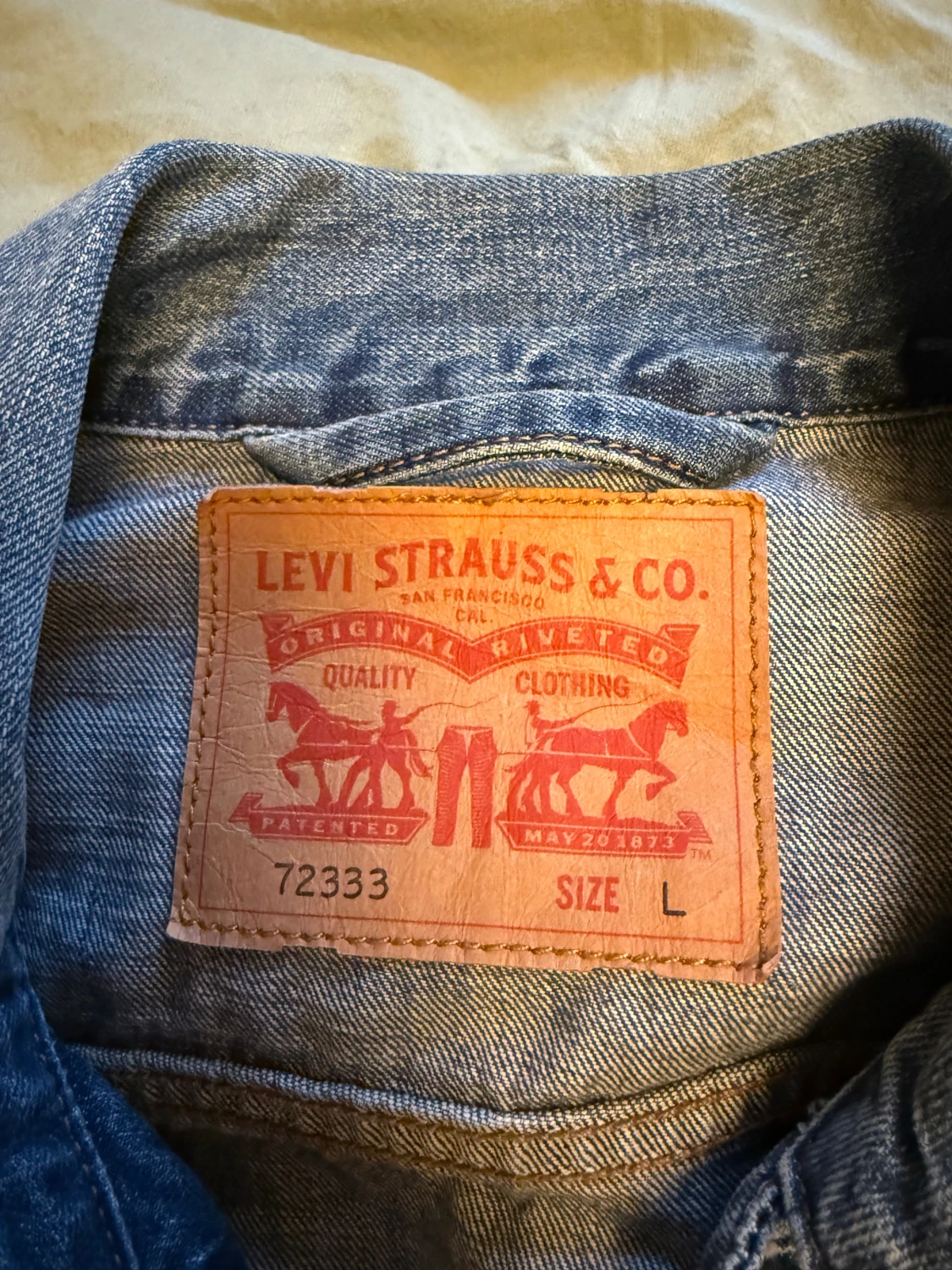 Levi's klassisk jeansjacka blå L - 1