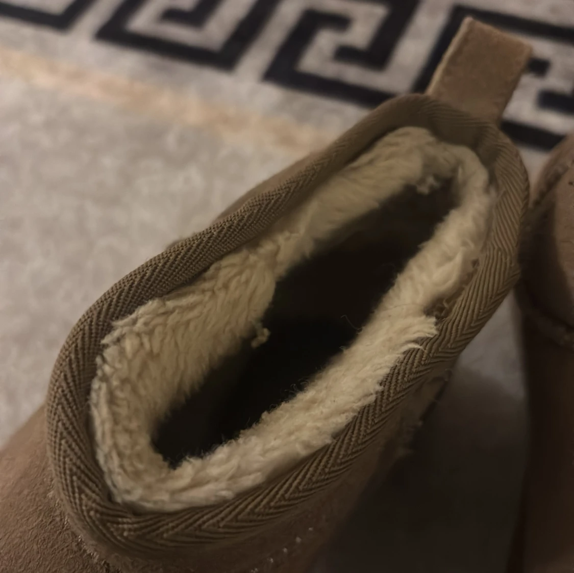 Beige mockaboots med foder - 2