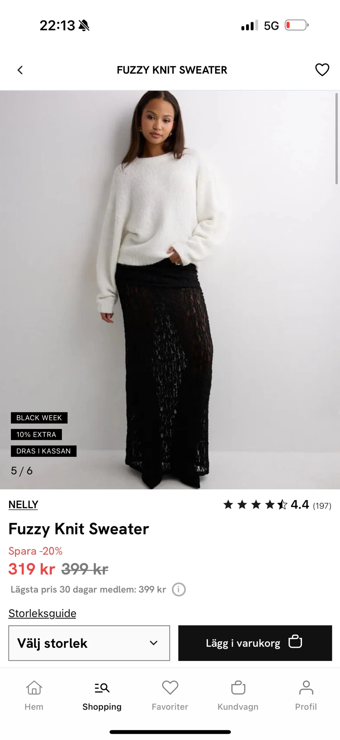 Vit stickad tröja från Nelly - 1