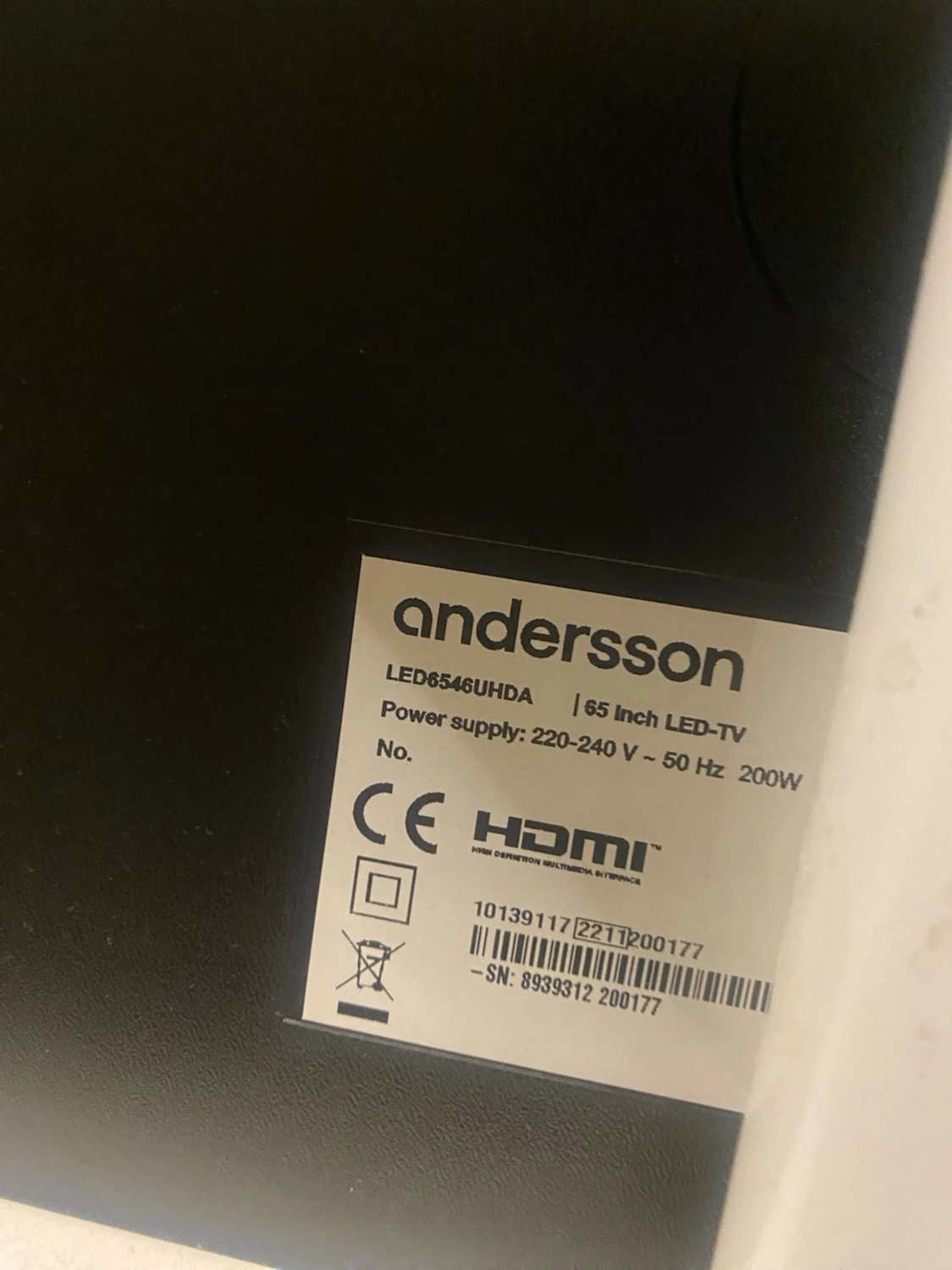 Andersson LED6546UHDA 65" LED-TV - 1