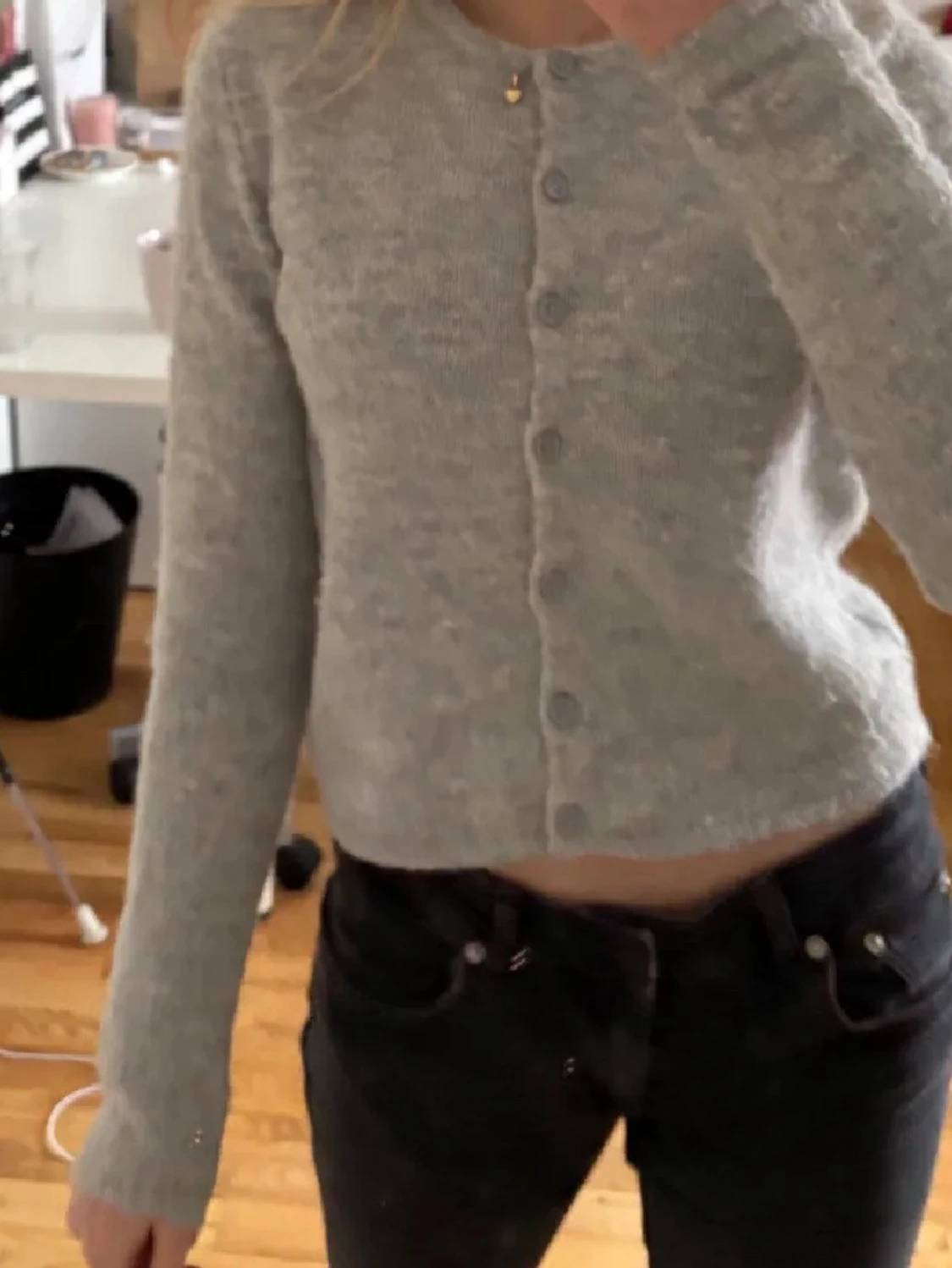 Grå kofta från Gina Tricot - 2