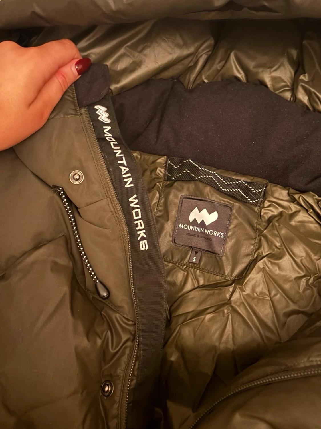 Mörkgrön/gråish pufferjacka Mountain Works S - 2