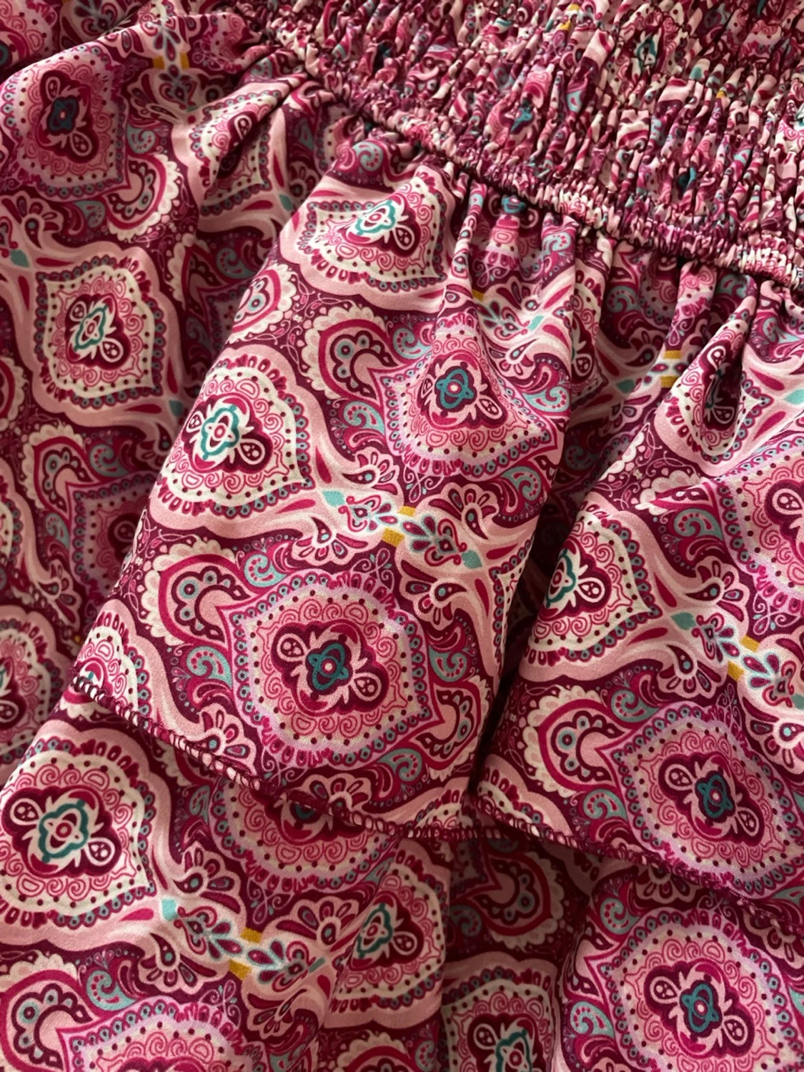 Rosa mönstrad volangkjol💓 - 1