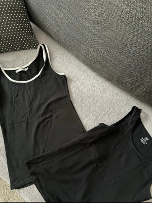 Linnen - Hel svarta linnet är köpt på H&M i storlek 158/164. Svart vita linnet är köpt på lager 157 i storlek M. Inte kommit till någon användning. 🩷🩷🩷