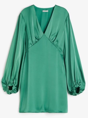 Grön klänning h&m - Använd 1 gång, storlek S