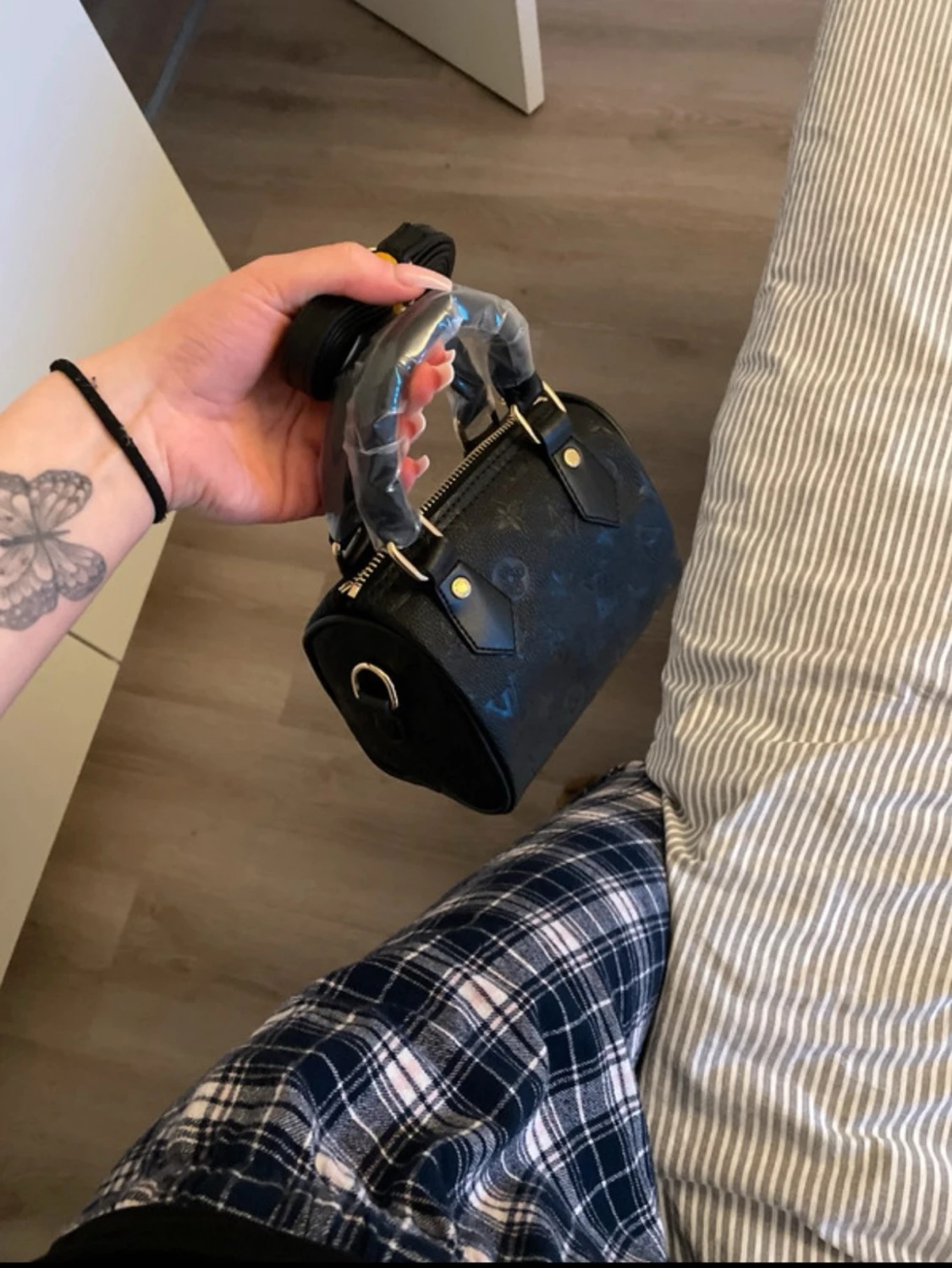 Svart mini lv bag - 2