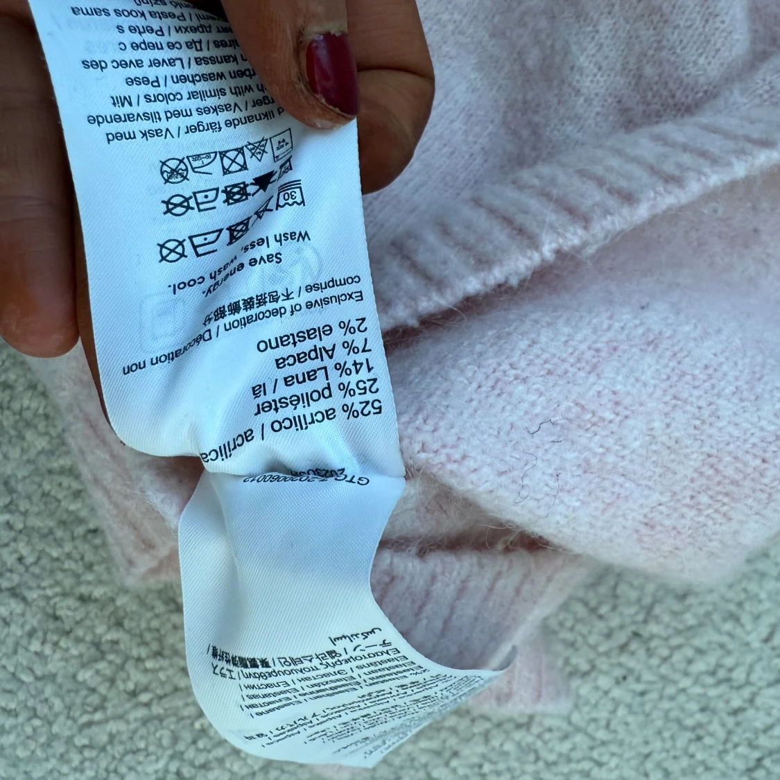 Ljusrosa stickad tröja - 3