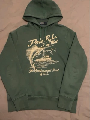 Grön hoodie Polo Ralph Lauren Key West - Finns i storlek M 