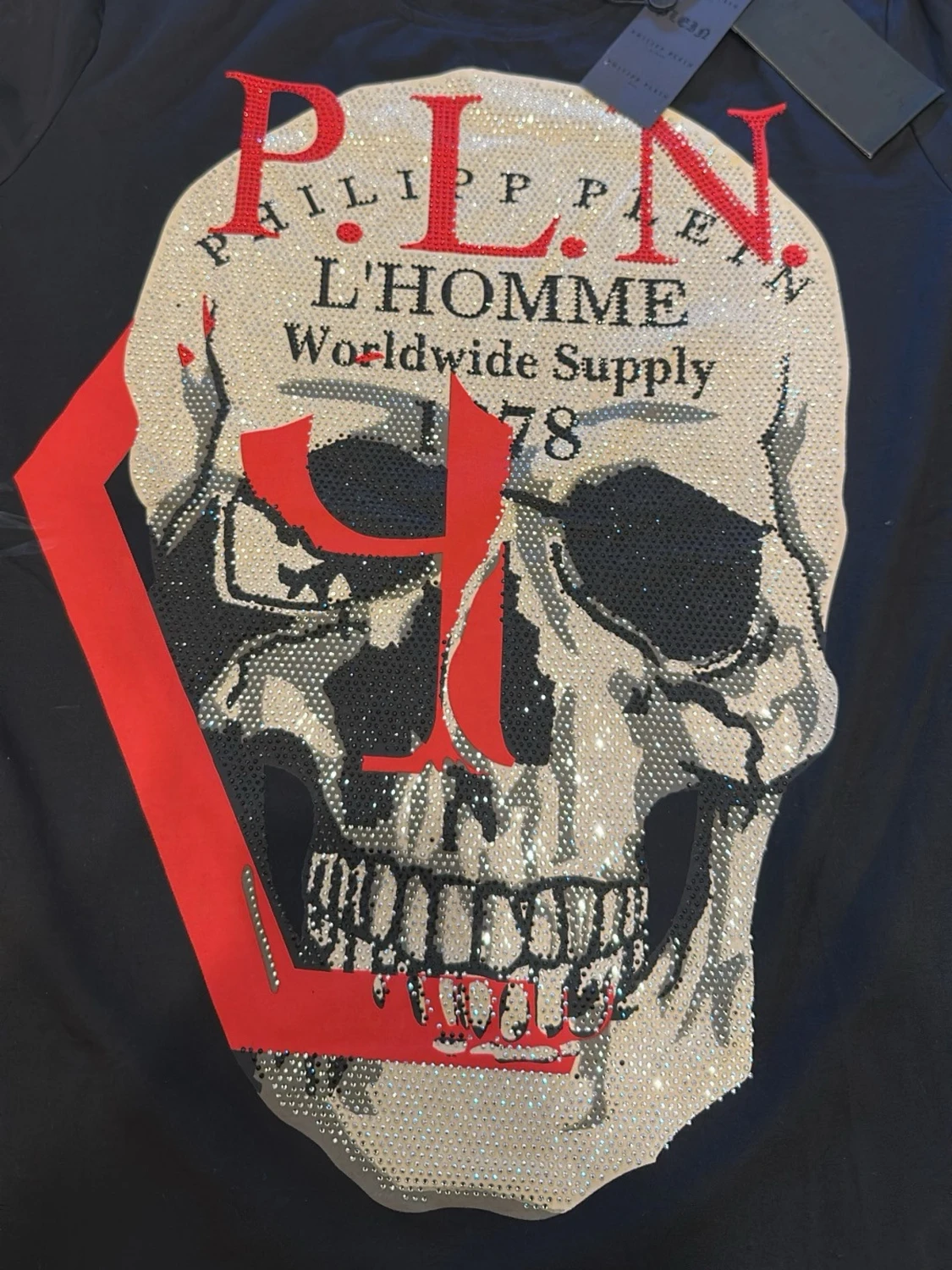 Philipp Plein svart t-shirt med dödskalle - 1