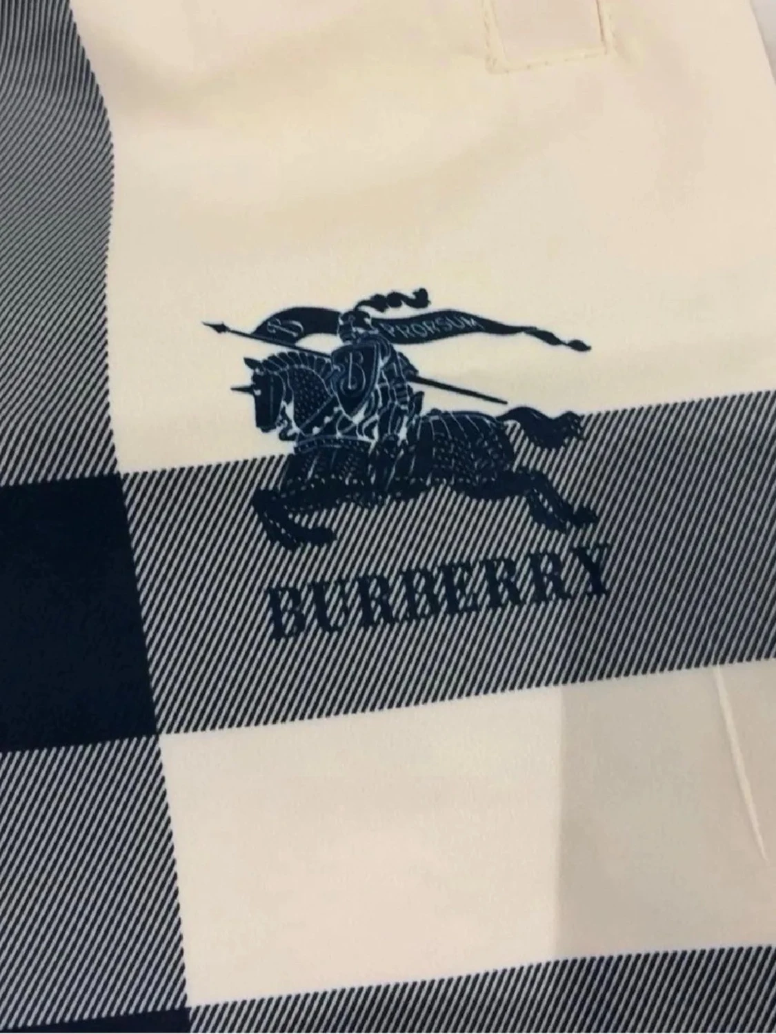 Rutiga Burberry shorts med snörning - 1