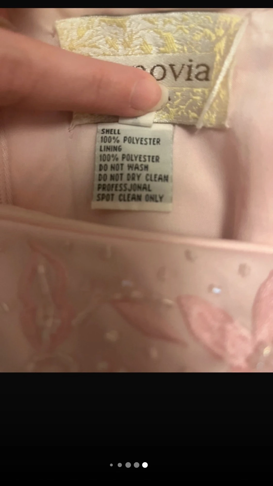 Ljusrosa axelbandslös balklänning - 6