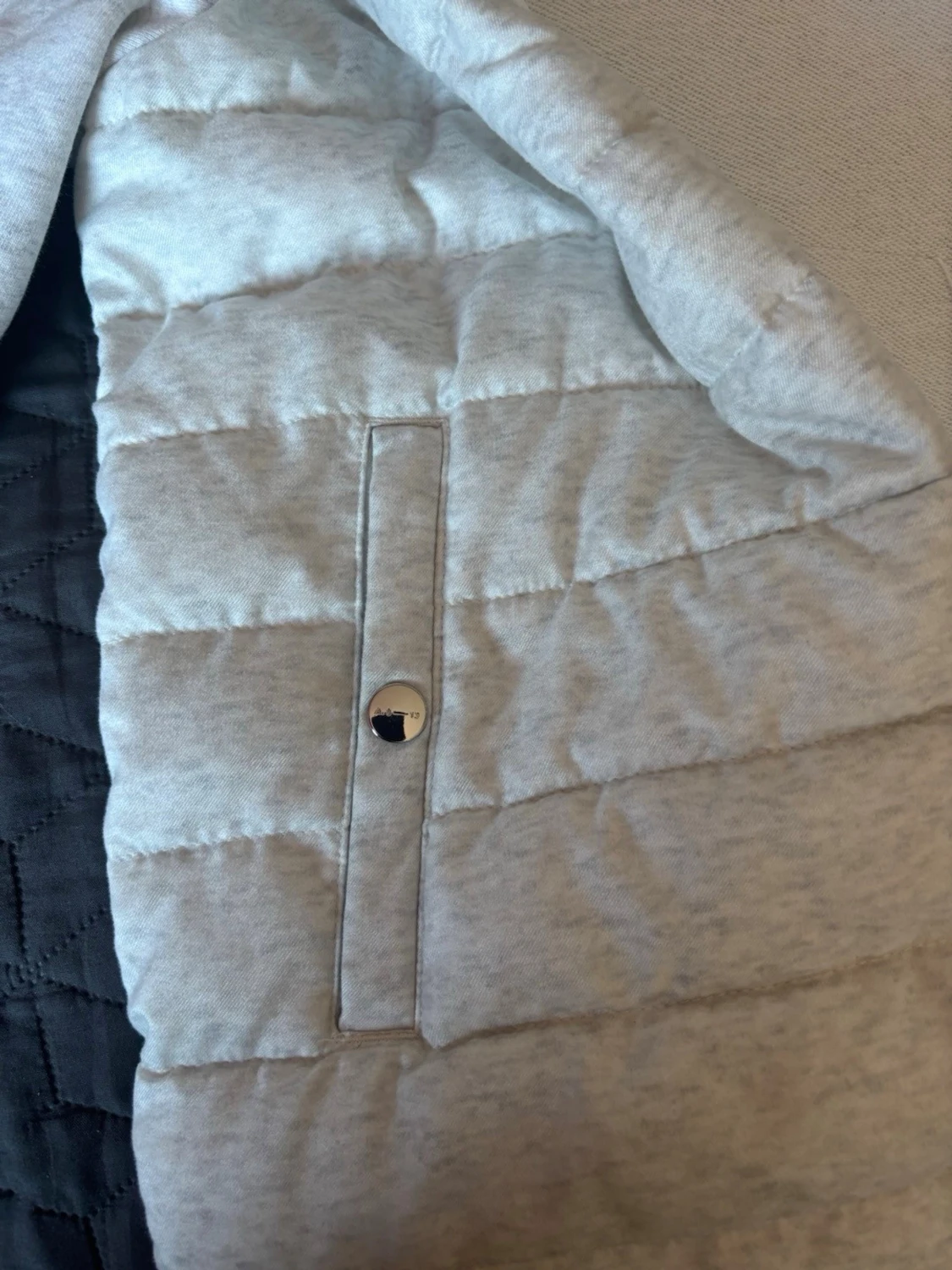 Ljusgrå / vit cardigan - 3