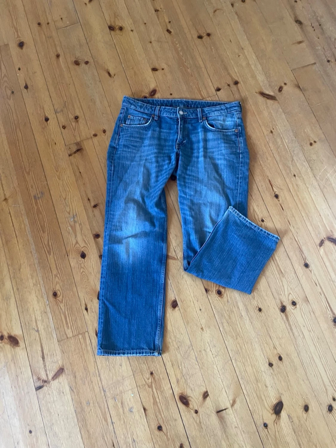 Raka jeans med låg midja - 1