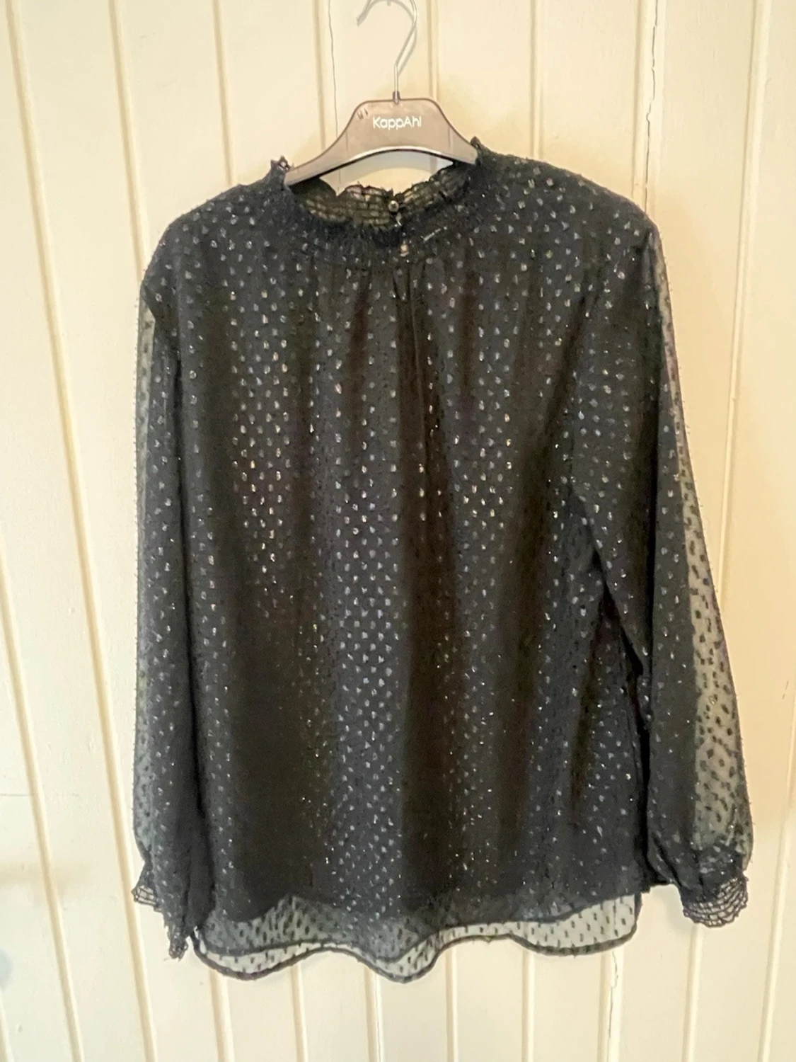 Svart transparent blus från Isolde - 5