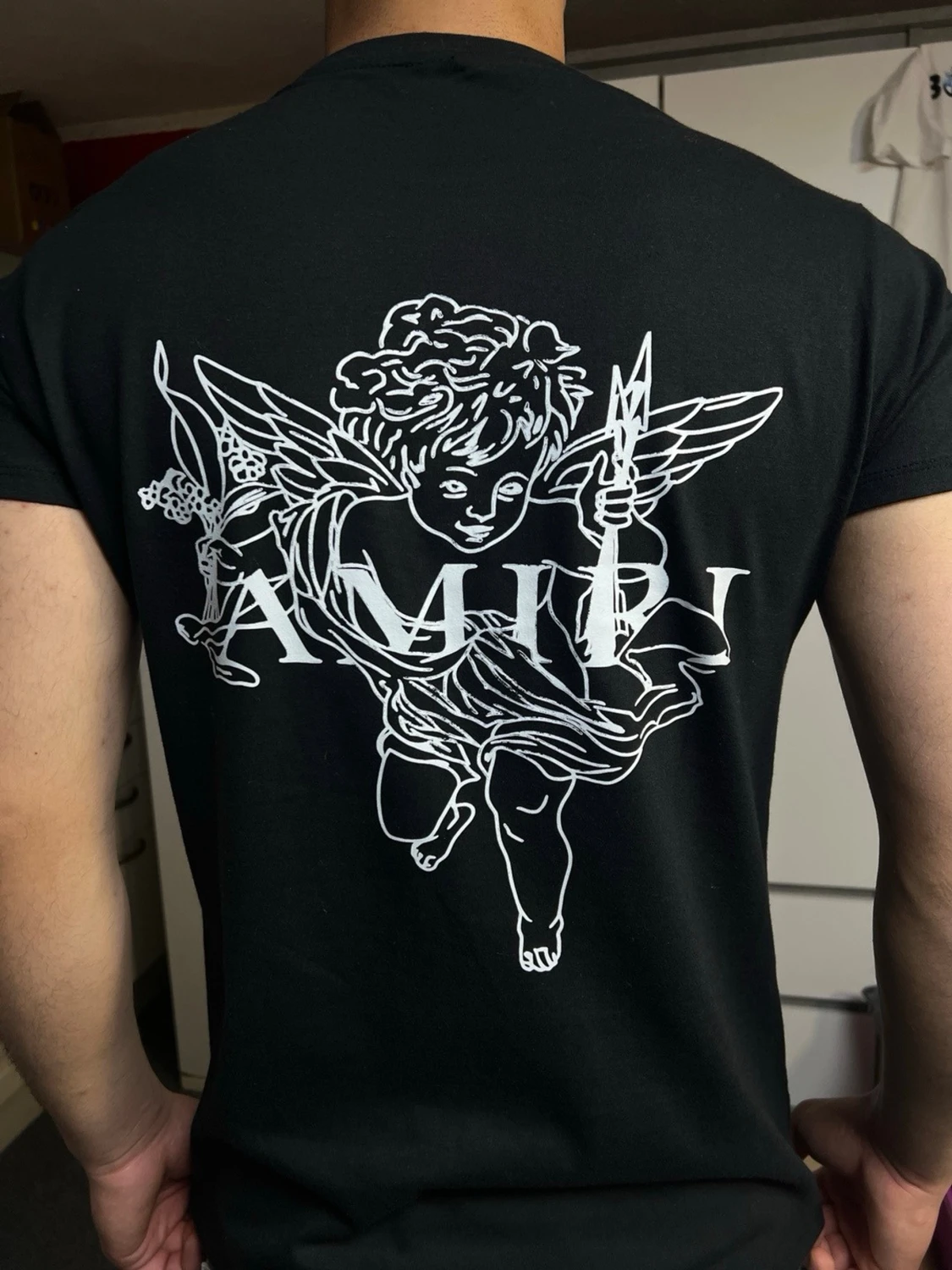 Svart AMIRI t-shirt med ängeltryck - 2