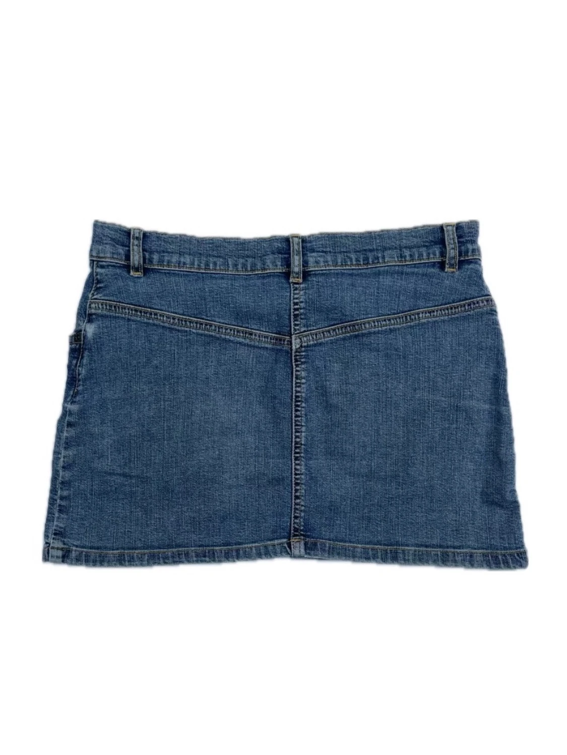 Blå jeanskjol i kort modell - 1